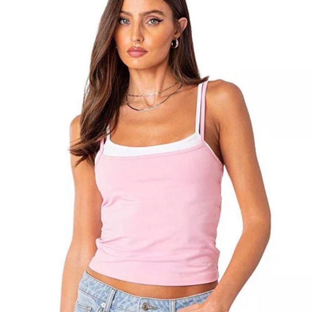 EDIKTED Pink Women's Tank Top